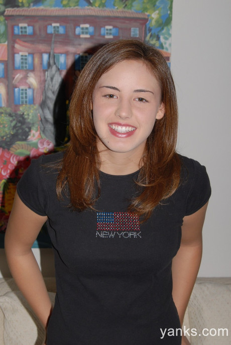 Fresh faced Anastasia reveals natural teens breasts & drops her jeans to spread