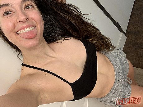 Brunette amateur takes selfies while getting nude in front of a mirror - Image 12 of 12  in Babe category   featuring Abbie Maley 