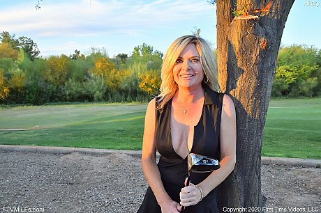 Seductress Hilary flashes her panties & shows her cleavage while playing golf - Image 20 of 20  in Outdoor category   featuring Hilary 