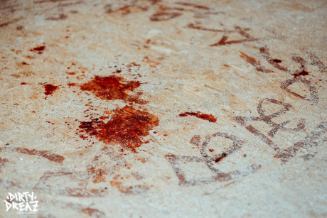 Body modifiers leave a pool of blood on the floor after having sex - #620019