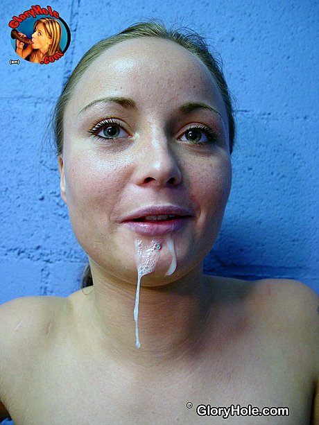 White girl Anne-Marie drips spunk from her chin after a visit to a gloryhole - Image 17 of 18  in Spreading category   featuring Anne Marie 