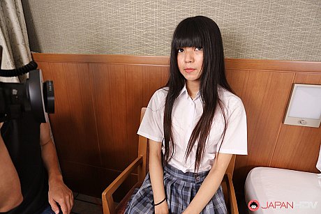 Sleazy Japanese teenie Ema gets fingered, poked and creampied on a bed - Image 1 of 20  in Teen category   featuring Ema 