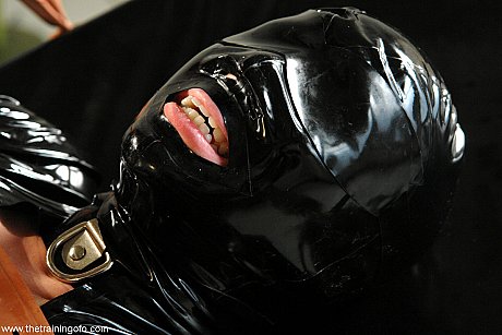 Bound latex-clad female slave Sarah Jane Ceylon gets her snatch & mouth dicked - Image 13 of 20  in Big Clit category   featuring TJ Cummings, Sarah Jane Ceylon 