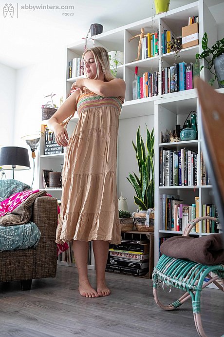 Curvy amateur teen Denise D teases with her curves while changing her clothes - Image 20 of 21  in Legs category   featuring Denise D 