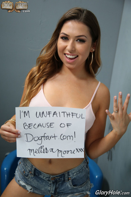 Dirty young with hot butt Melissa Moore blacked through the gloryhole - #224234